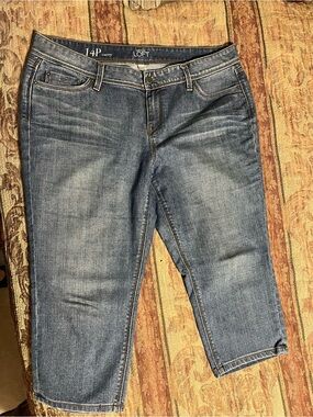 LOFT Blue Cropped Curvy Jeans - Washed Denim